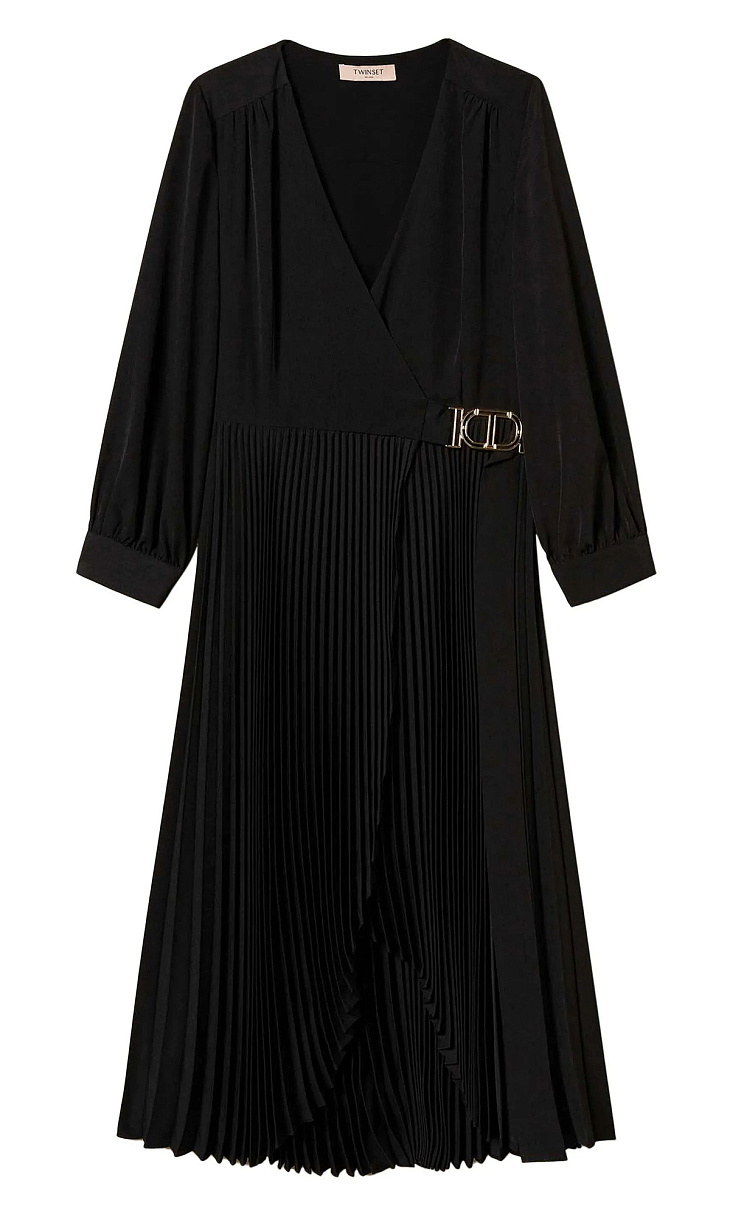 TWINSET: Плиссированное платье на запахе