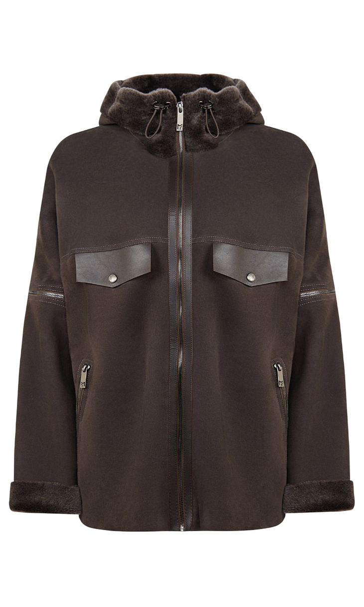 MARION FASHION: Дубленка с отстегивающимися рукавами