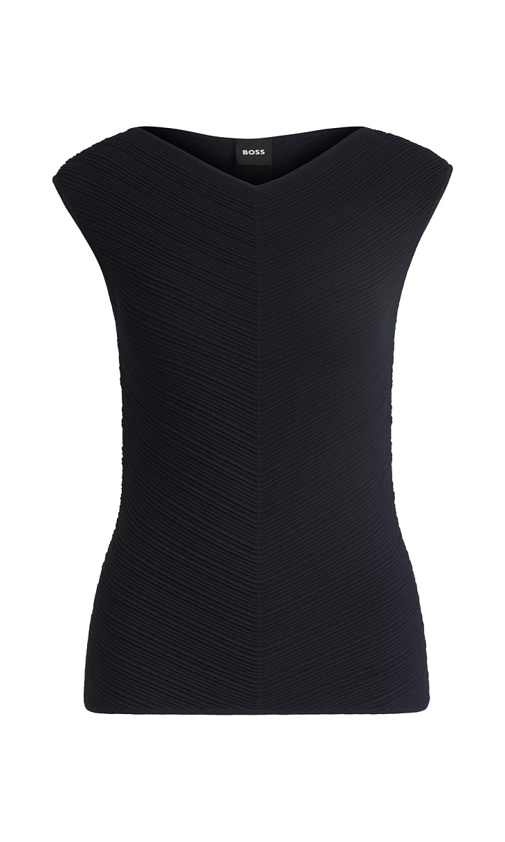 HUGO BOSS: Фактурный топ
