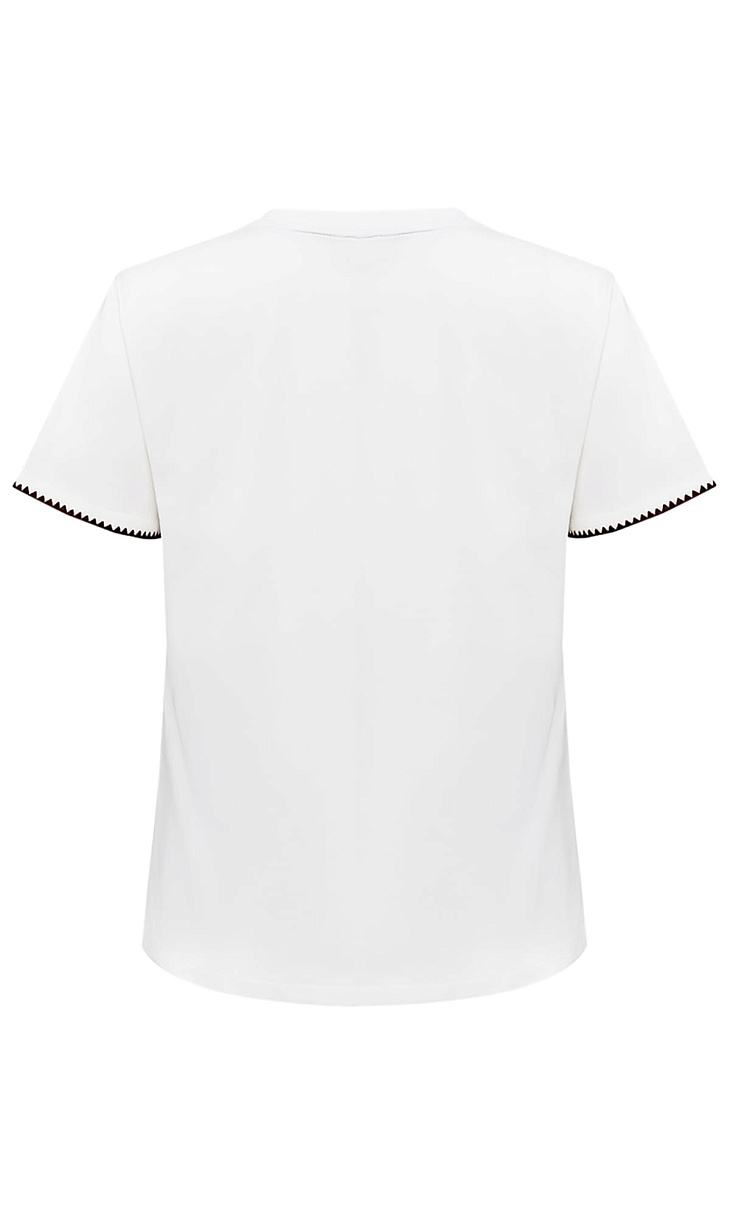 TWINSET: Футболка с вышивкой