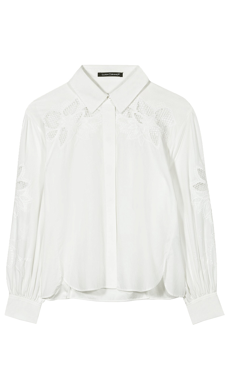 LUISA CERANO: Блуза с вышивкой