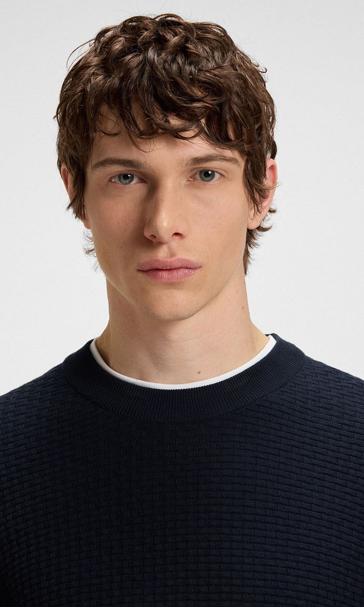 HUGO BOSS: Пуловер из хлопка