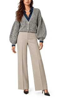 Брюки из матового атласа