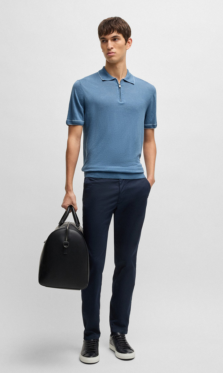 HUGO BOSS: Поло из льна