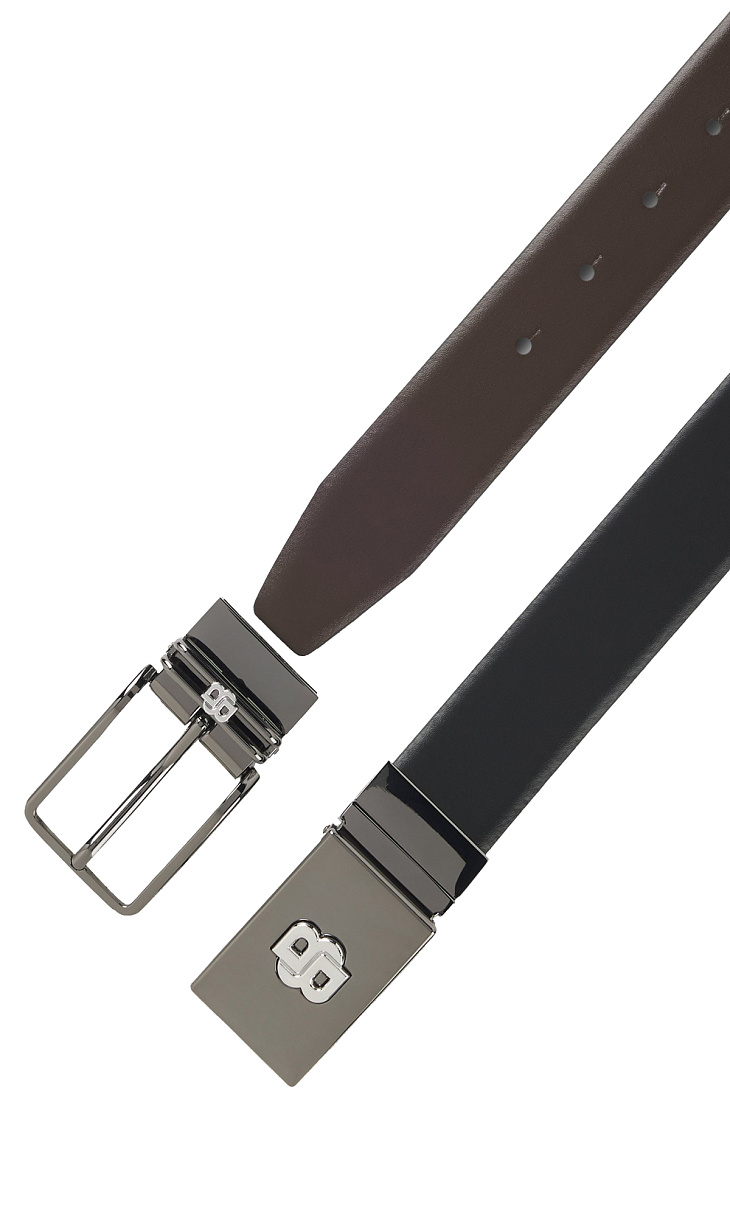 HUGO BOSS: Двусторонний ремень из кожи