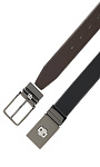 HUGO BOSS: Двусторонний ремень из кожи