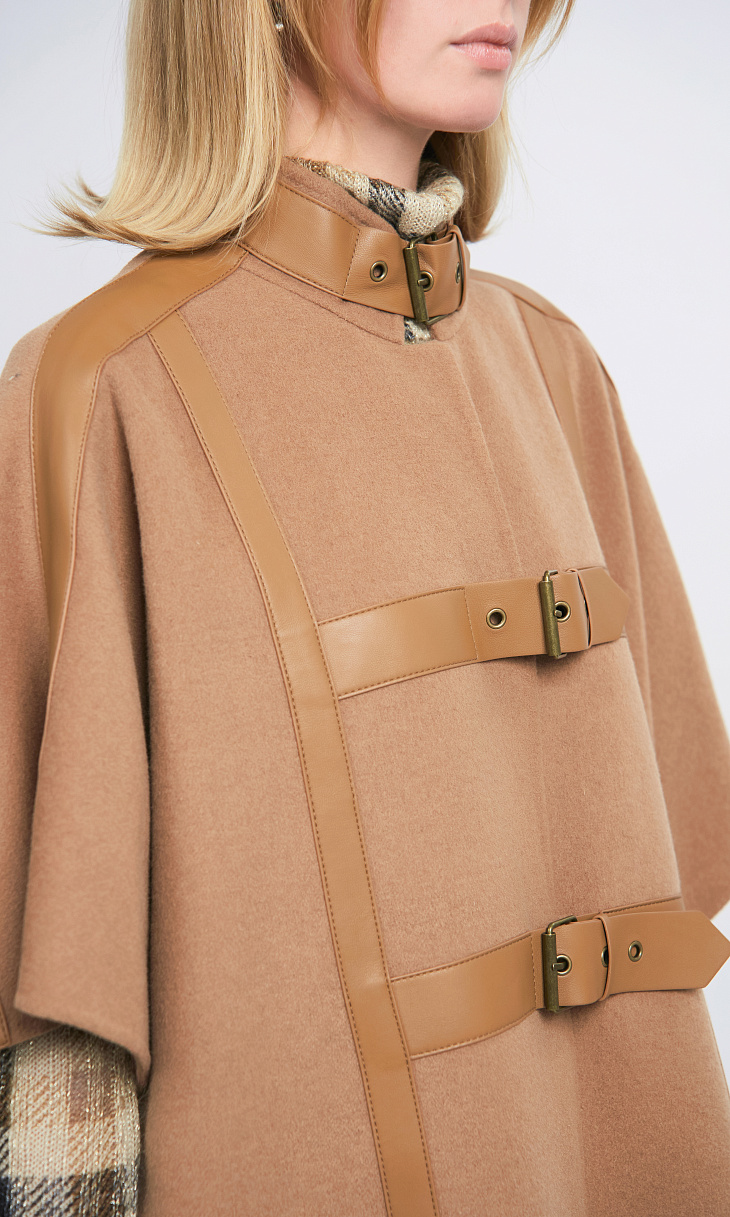 TWINSET: Двухслойная накидка из шерсти