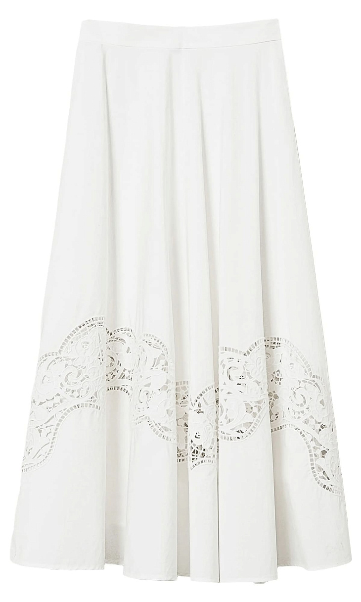 TWINSET: Юбка с английской вышивкой
