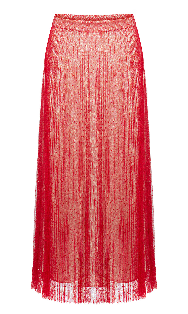 TWINSET: Плиссированная юбка в горошек