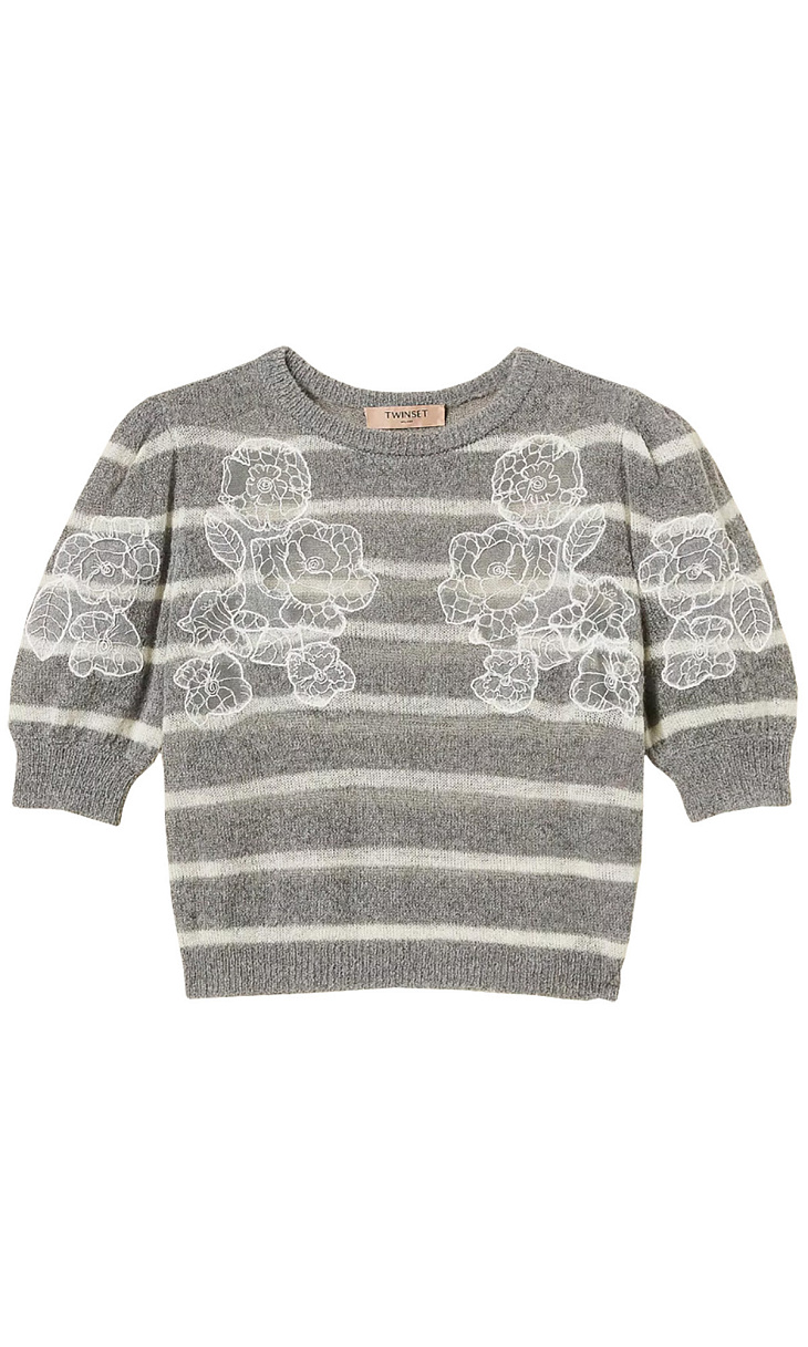TWINSET: Пуловер с кружевом
