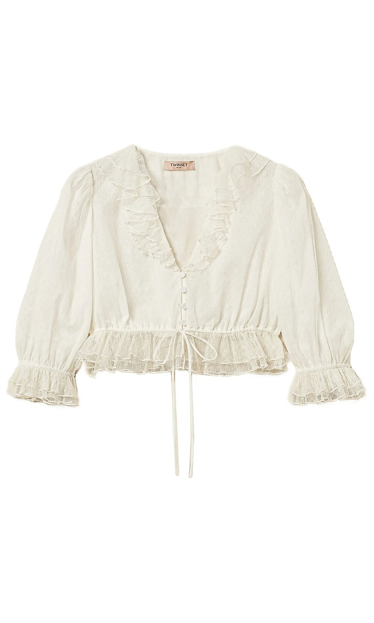 TWINSET: Блуза из тюля