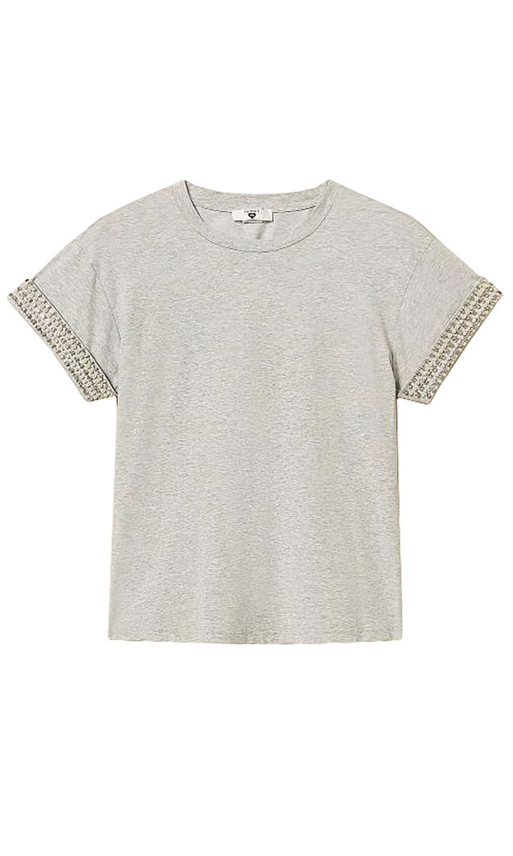 TWINSET: Футболка со стразами