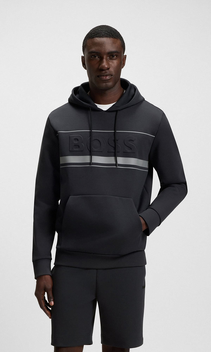 HUGO BOSS: Толстовка с тисненым логотипом
