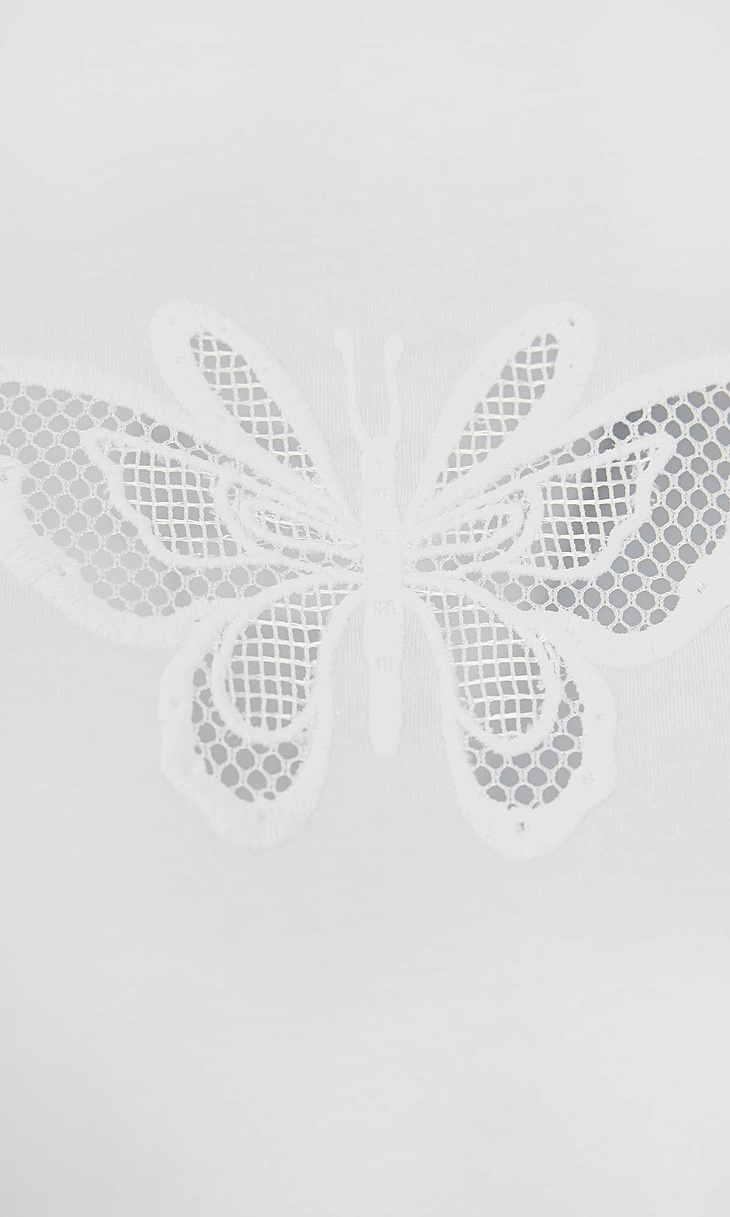 TWINSET: Футболка с вышивкой