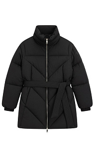 Пуховик с поясом