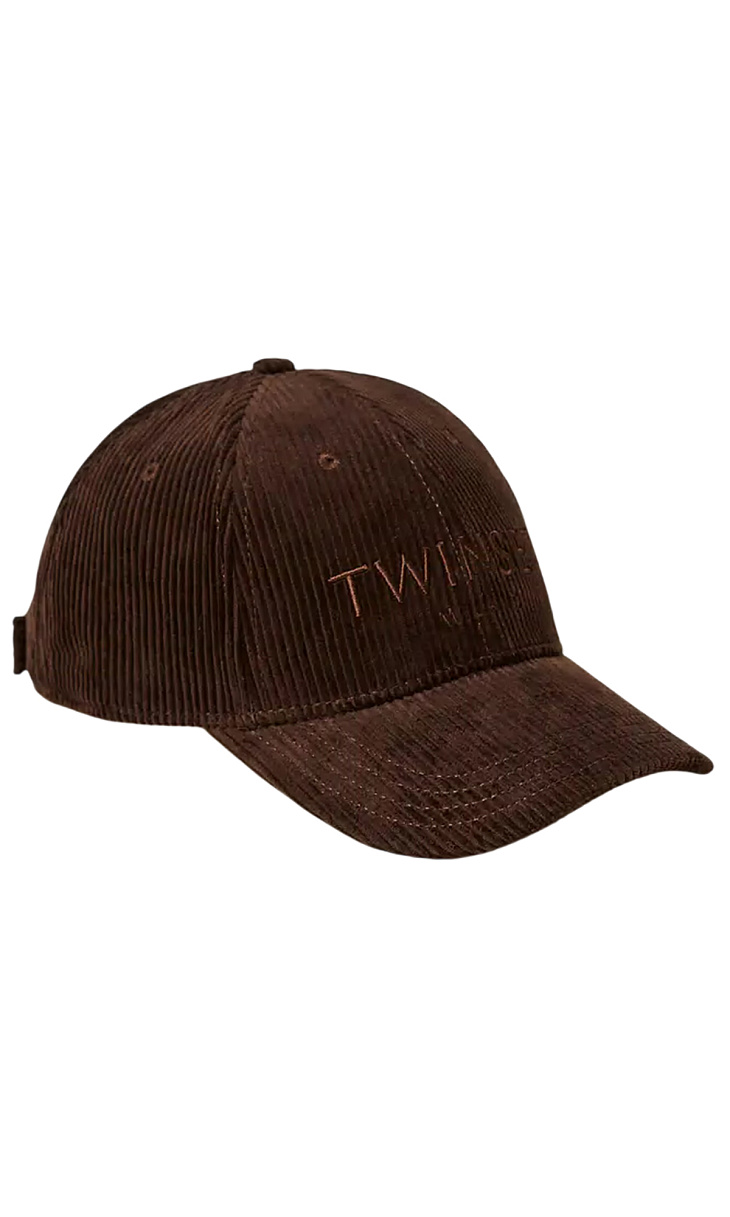 TWINSET: Вельветовая кепка с логотипом