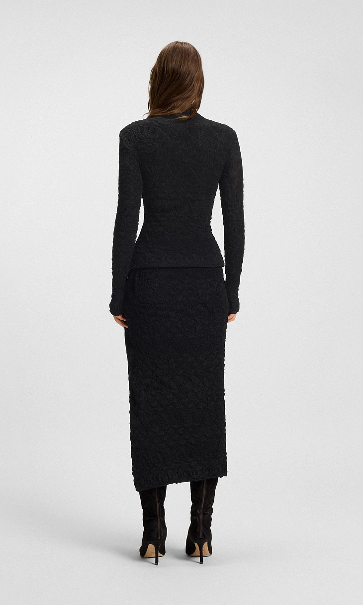 HUGO BOSS: Юбка с плиссированным узором