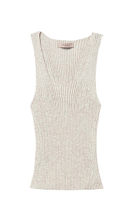 Трикотажный топ с люрексом