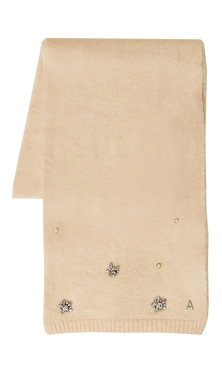 TWINSET: Шарф со стразами и жемчугом