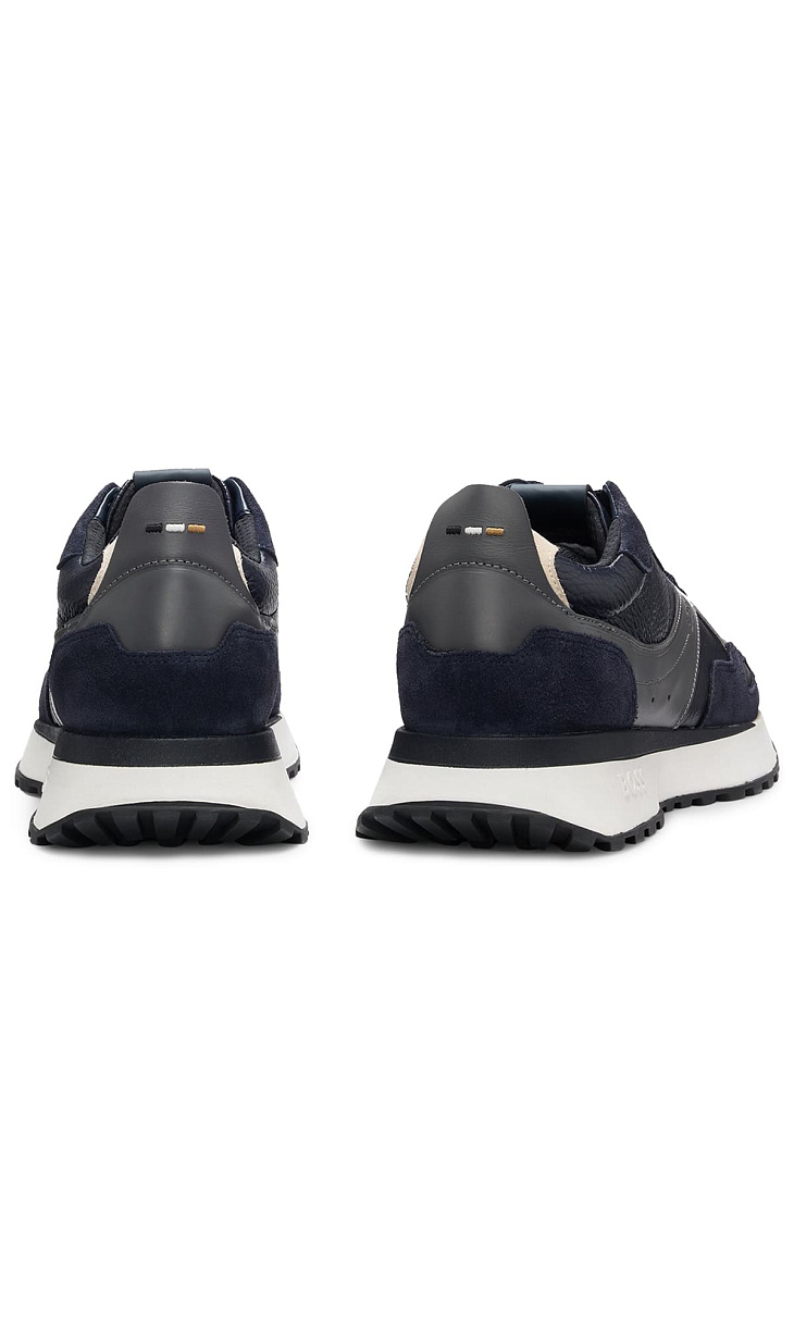 HUGO BOSS: Кроссовки из кожи и замши