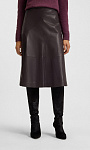HUGO BOSS: Кожаная юбка