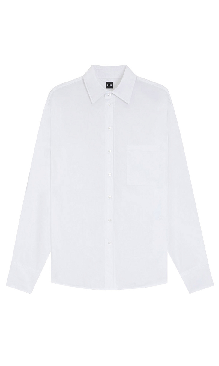 HUGO BOSS: Блуза Oversize из хлопка