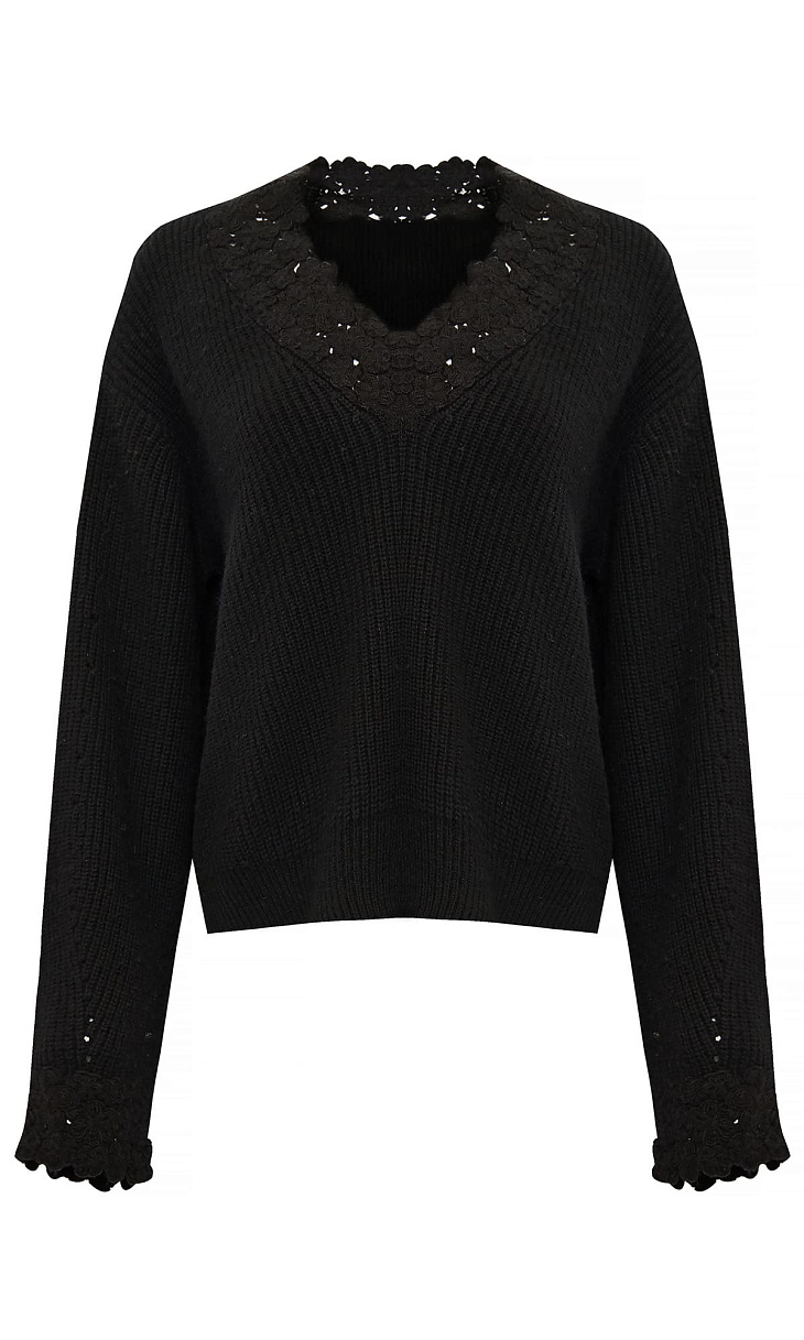 TWINSET: Пуловер с вышивкой