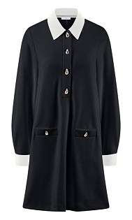 Платье с воротником и манжетами