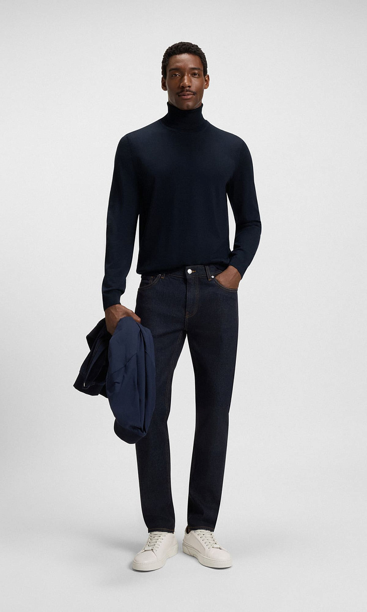 HUGO BOSS: Водолазка из шерсти мериноса