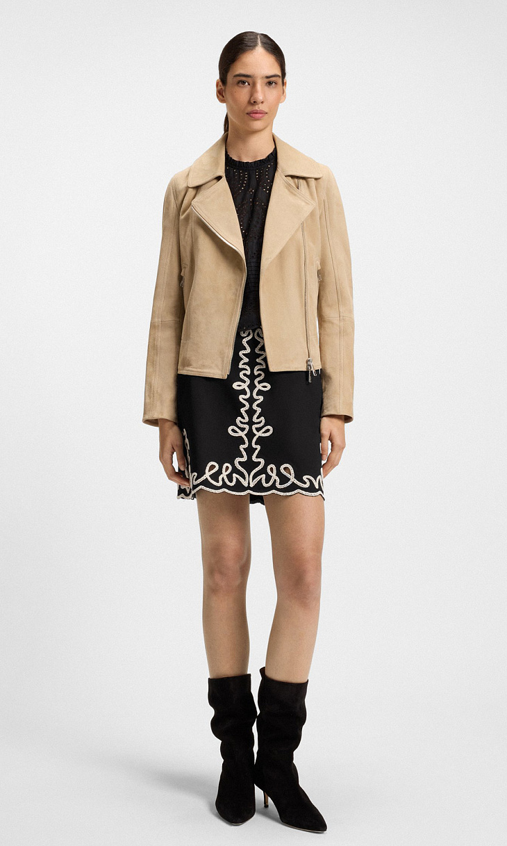 HUGO BOSS: Юбка с вышивкой