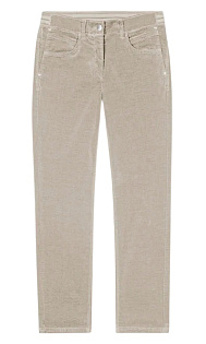 Укороченные брюки из бархата