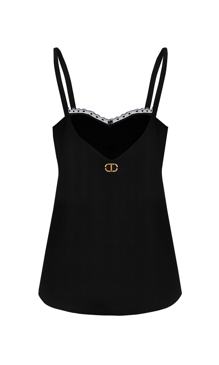 TWINSET: Топ с шелком