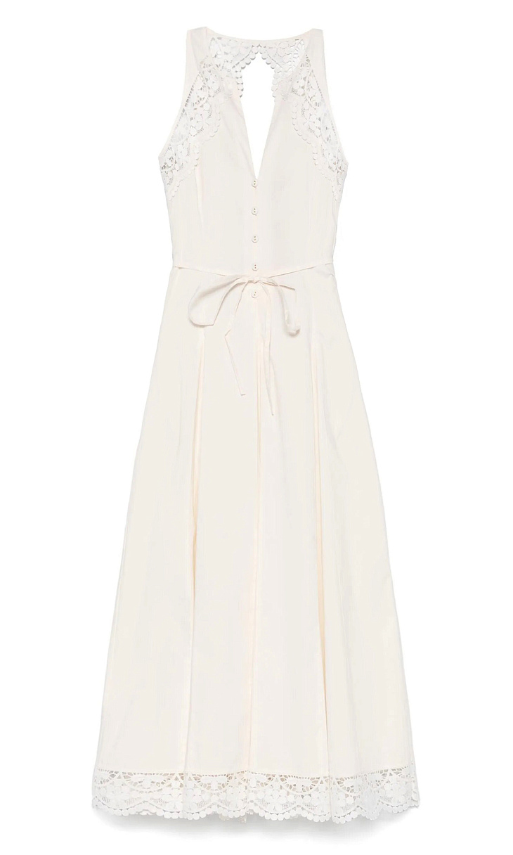 TWINSET: Платье с кружевом