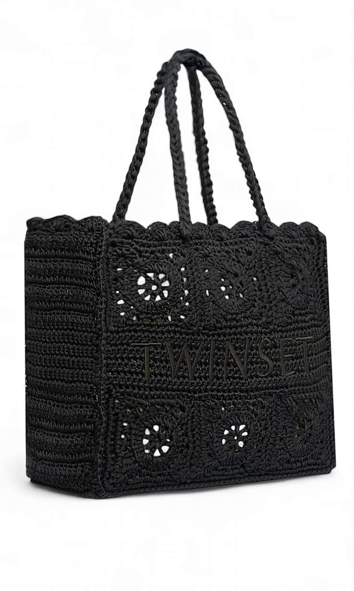 TWINSET: Плетеная сумка-шопер