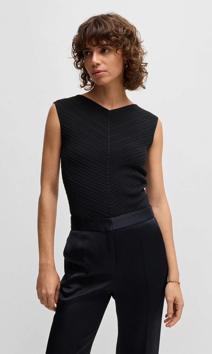 HUGO BOSS: Фактурный топ