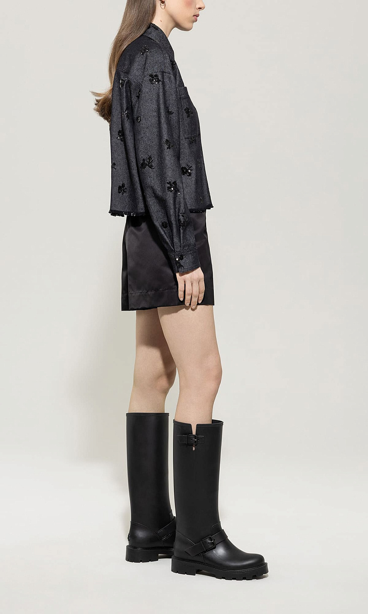 LUISA CERANO: Джинсовая рубашка с пайетками