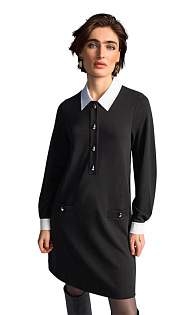 Платье с воротником и манжетами