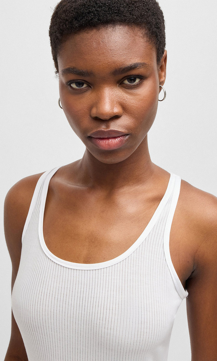 HUGO BOSS: Топ в рубчик