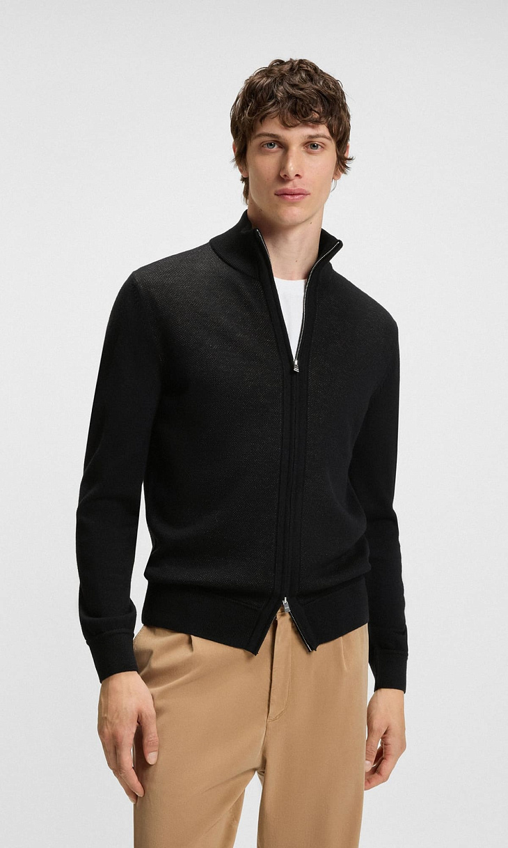 HUGO BOSS: Кардиган из шерсти