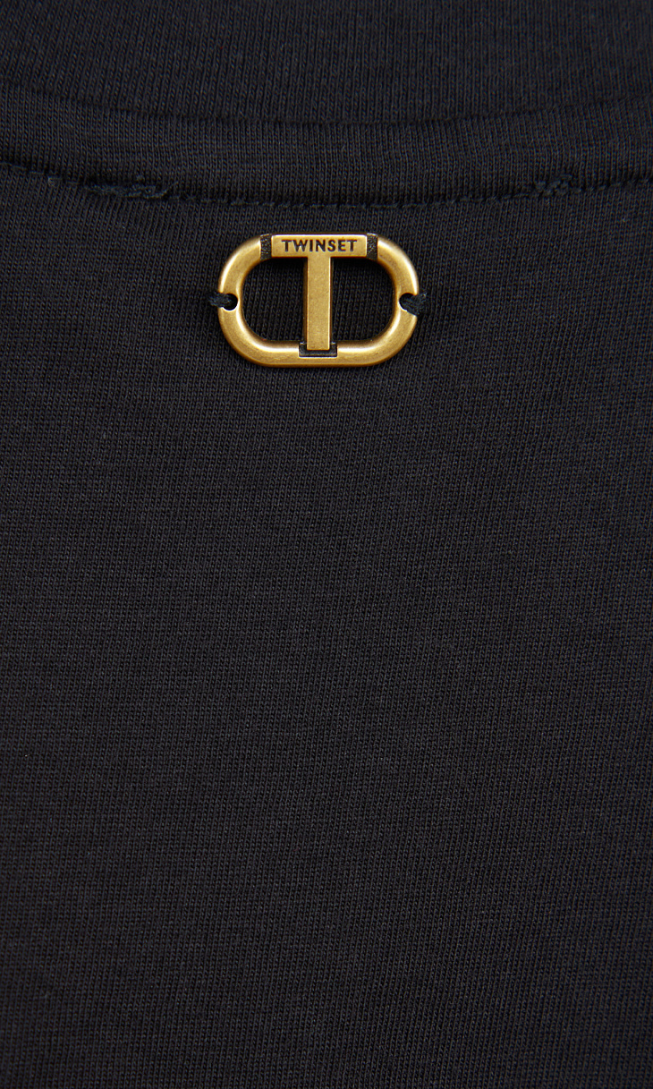 TWINSET: Футболка с вышивкой