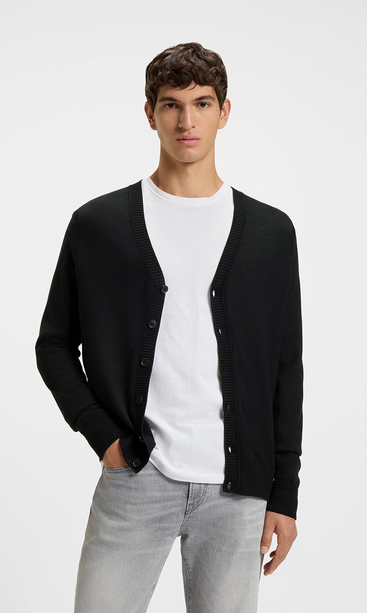 HUGO BOSS: Кардиган из шерсти