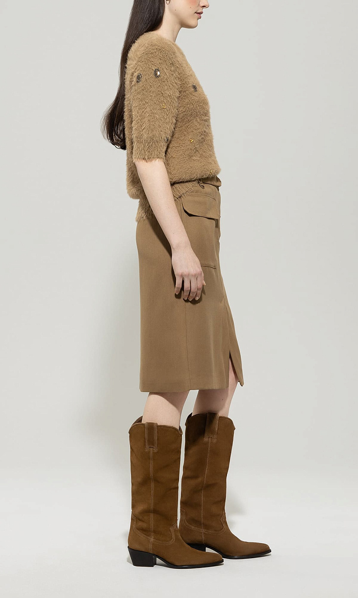 LUISA CERANO: Пуловер со стразами