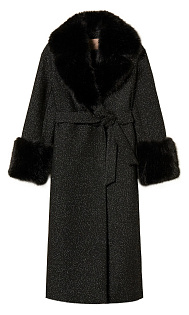 Пальто с искусственным мехом