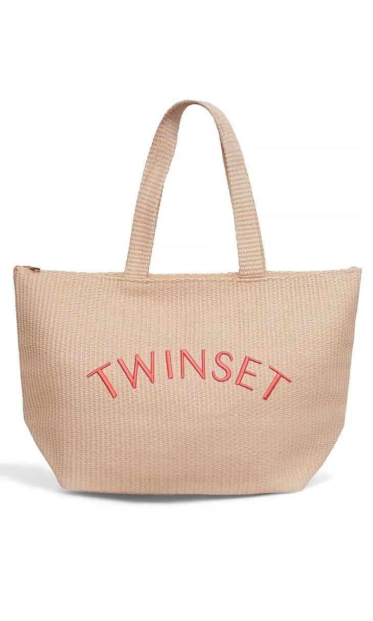TWINSET: Пляжная сумка с логотипом