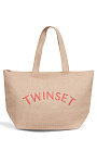 TWINSET: Пляжная сумка с логотипом