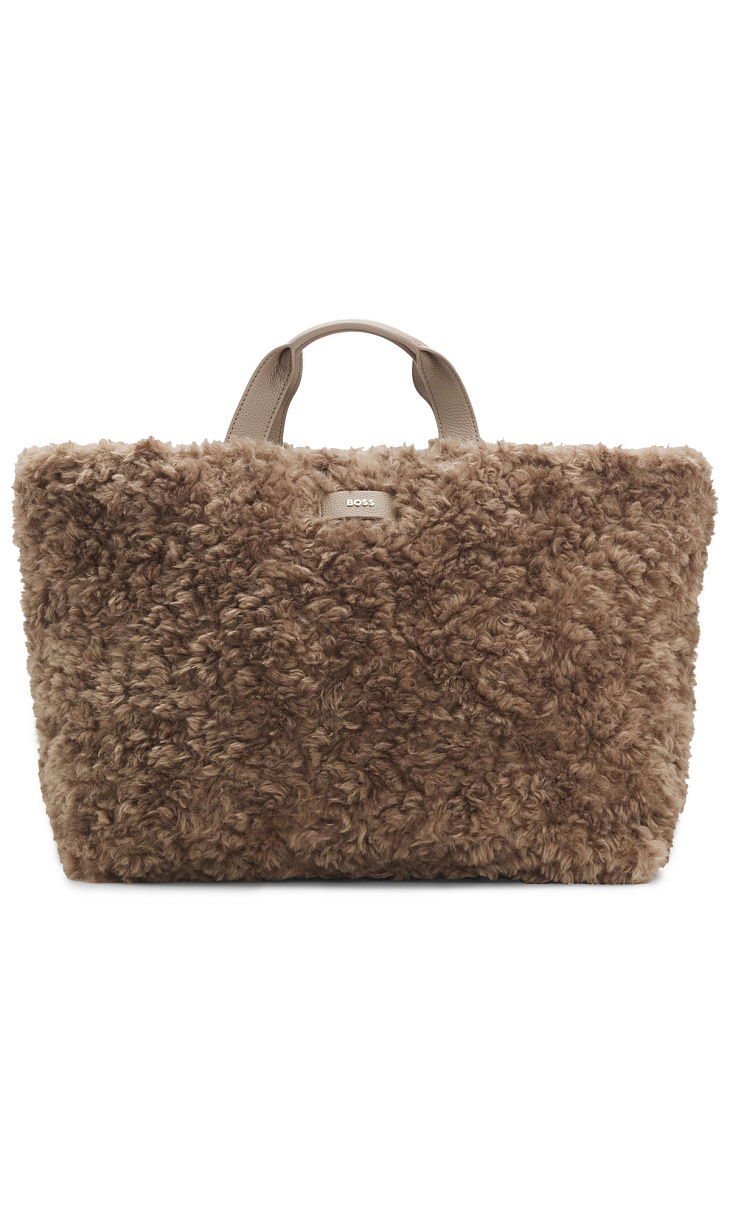 HUGO BOSS: Сумка из искусственного меха
