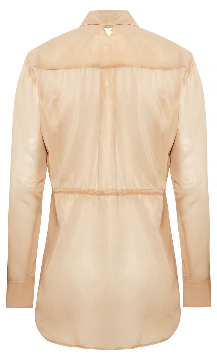 TWINSET: Рубашка из ламинированного жоржета