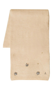 Шарф со стразами и жемчугом