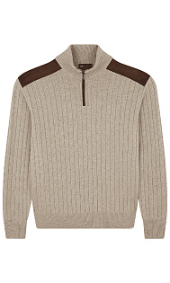 Джемпер с замшевыми вставками