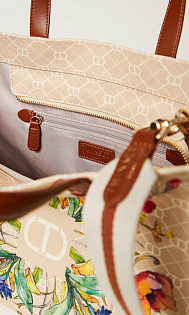 Сумка-шопер с цветочным принтом